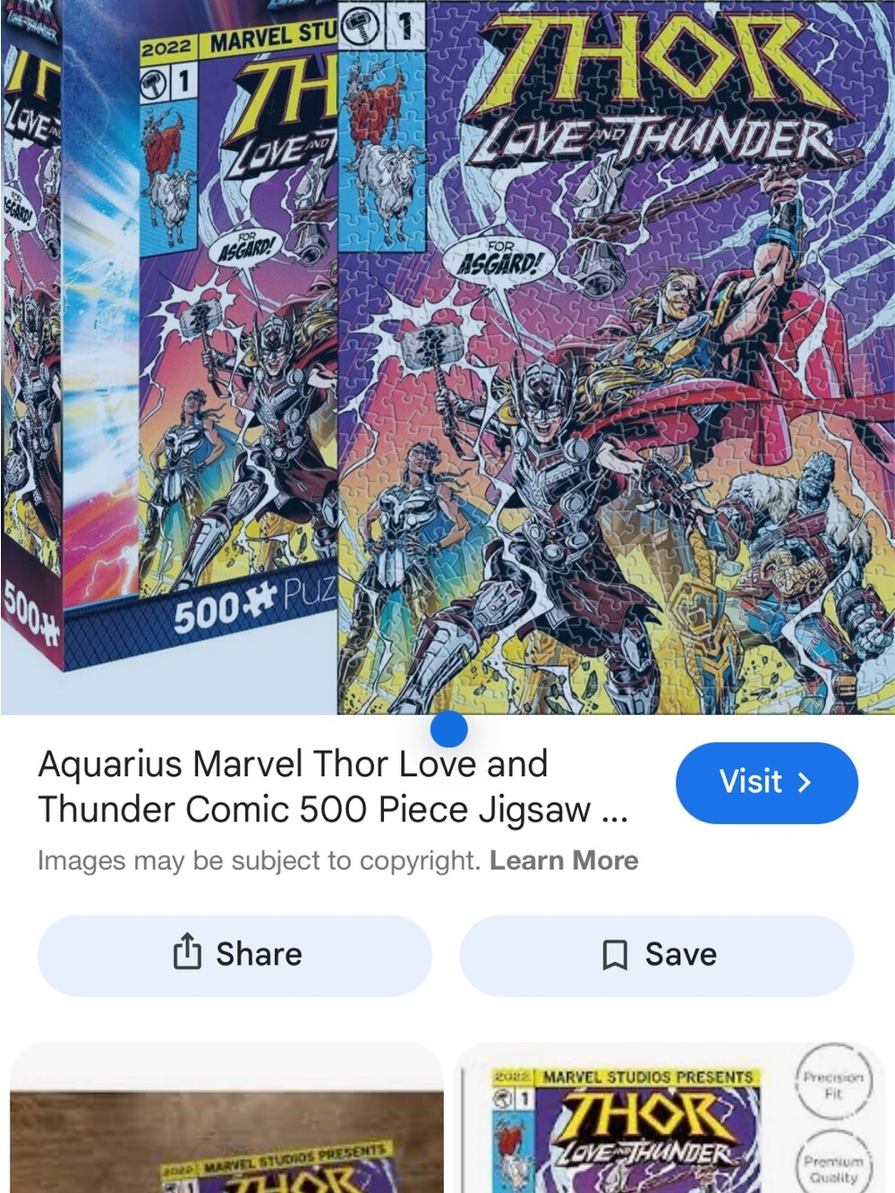 Marvel Thor Love and Thunder 500-Piece Puzzle -